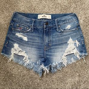 Hollister distressed denim short size 5 / 27 Jean shorts